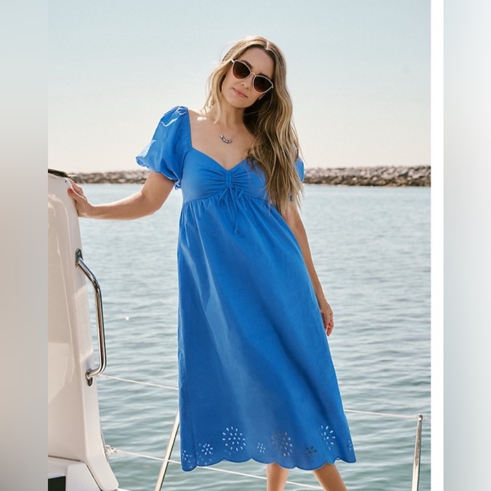 Lauren Conrad Blue Cutout Maxi Dress